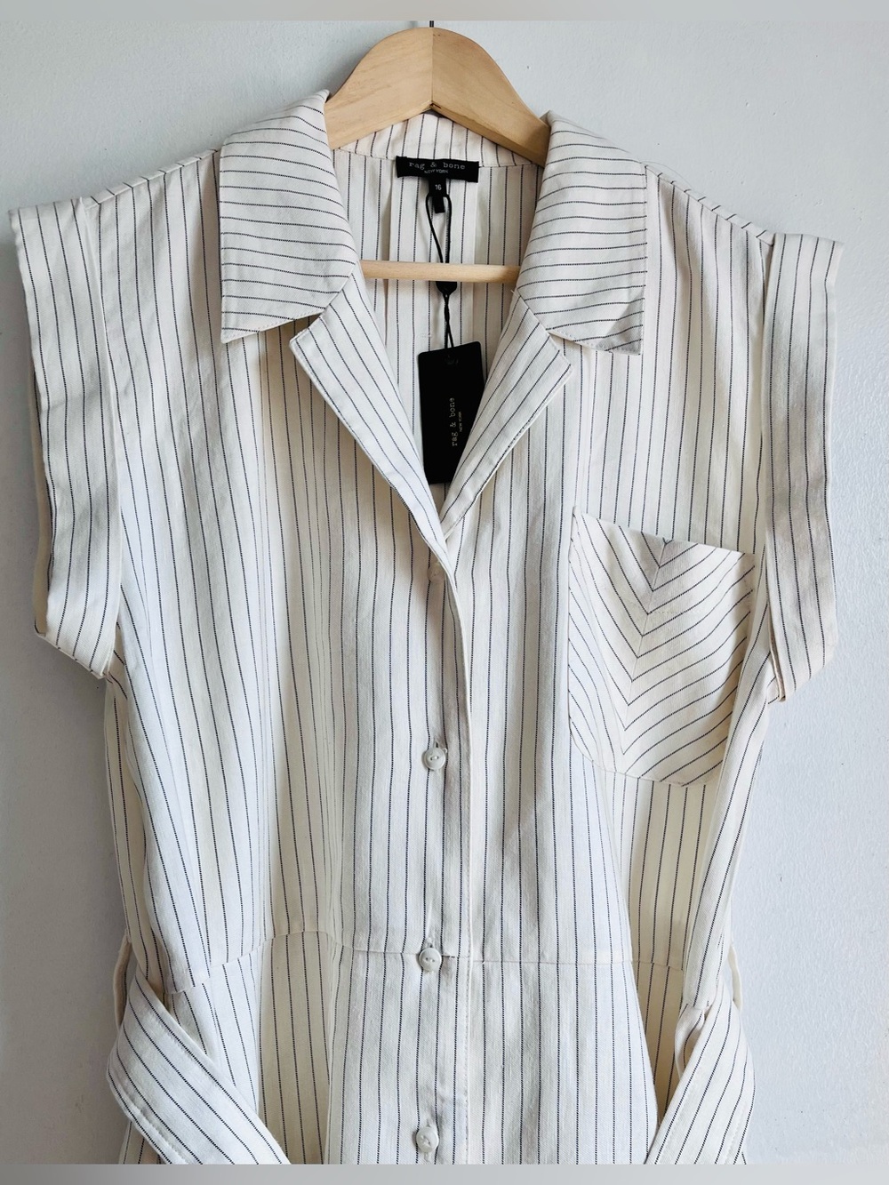 RAG & BONE Helena Stripe Linen Blend Shirtdress - Picture 13 of 16